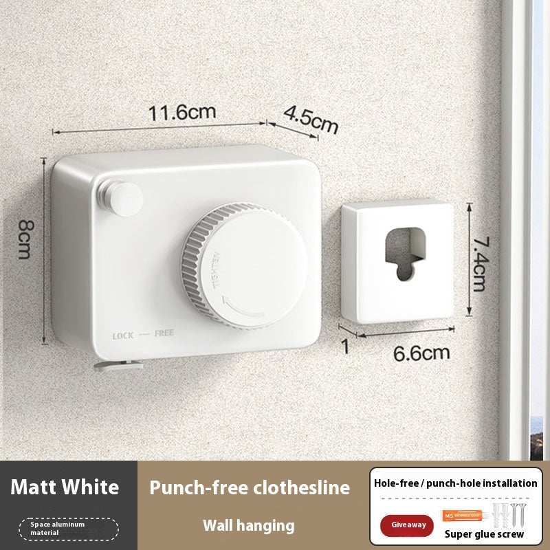 Wall Hanging Laundry Line Household Wire Telescopic Clothesline Rust - Proof Anti - Sagging Laundry Line For Indoor Outdoor Clothes Drying Rack - AMIR BAGS INDIA PRIVATE LIMITED