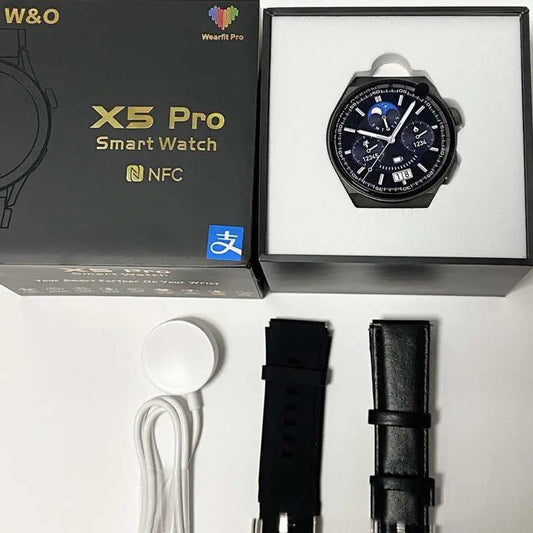 Watch Men's Smart Watch Bluetooth ApplicableProduct information:Color: X5 PRO Black, X5 PRO Silver Packing List: wireless charger/manual Operation mode: touch button Screen Type: TFT screen Functions: BluetootDropshipmanAMIR BAGS INDIA PRIVATE LIMITEDnull