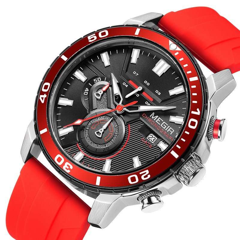 Watch Multi - function Chronograph Calendar Sports Men's Watches - AMIR BAGS INDIA PRIVATE LIMITED