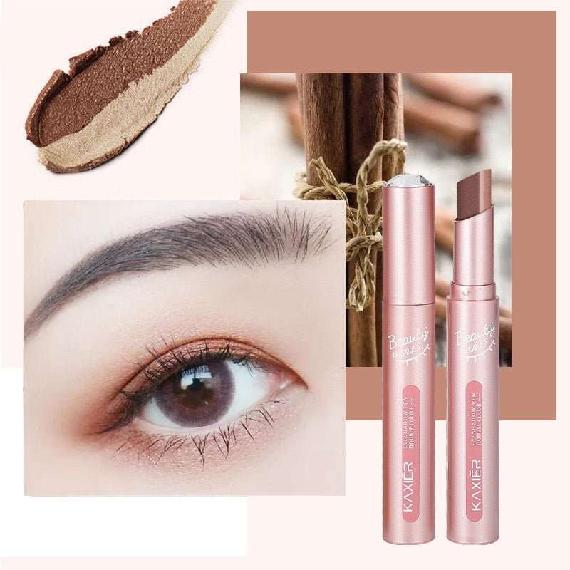 Waterproof And Sweat - proof Gradient Two - color Lazy Eyeshadow Stick - AMIR BAGS INDIA PRIVATE LIMITED