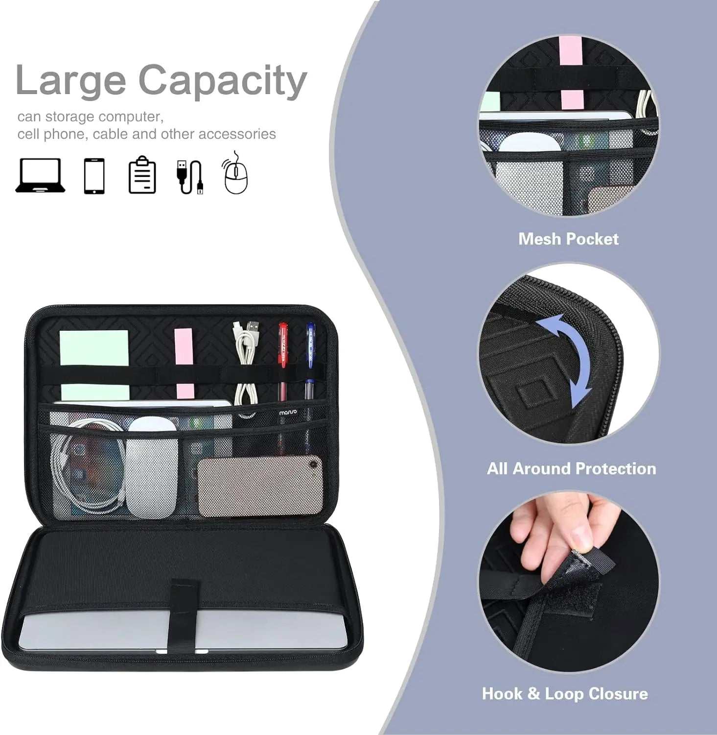 Waterproof Laptop Case for 2024 Macbook Air Pro 13.3 13 14 15 16 Inch M4 M1 M2 M3 Notebook Shoulder Briefcase Sleeve Bag Cover - AMIR BAGS INDIA PRIVATE LIMITED