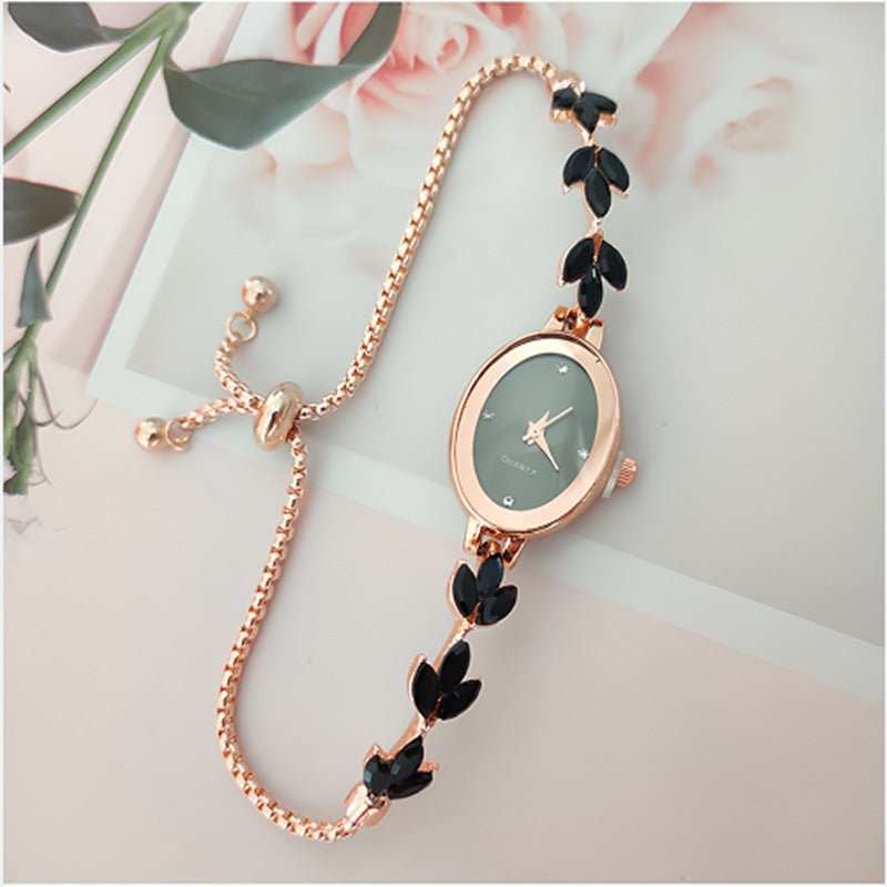 Wheat Diamond Women's Watch Free Adjustment Pull - out Women's - AMIR BAGS INDIA PRIVATE LIMITED