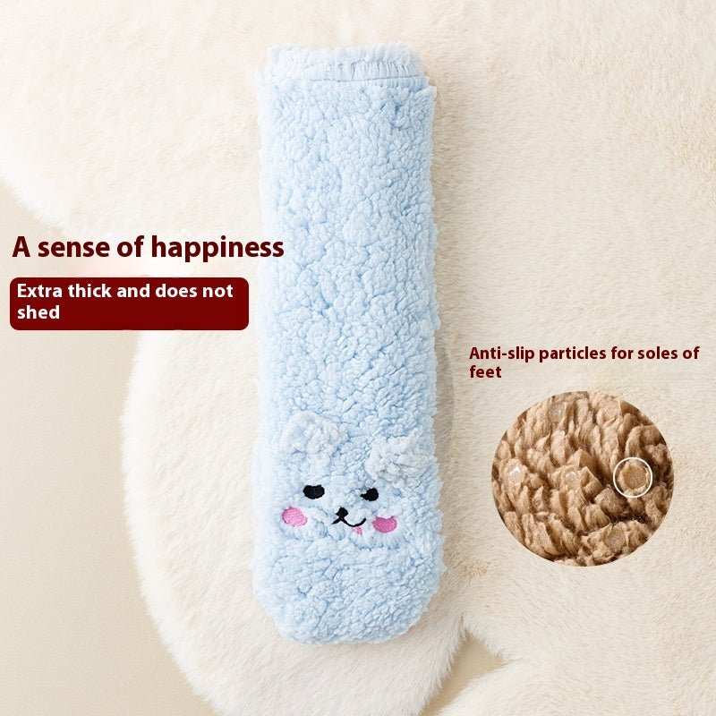 Winter Floor Socks Velvet Thicken Warm Coral Velvet Cute Socks Japanese - style Home Footwear Non - slip Socks New Year Gifts Winter Gadgets - AMIR BAGS INDIA PRIVATE LIMITED