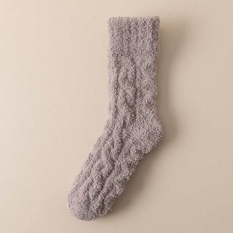 Winter Warm Fuzzy Coral Fleece Socks Women Men Velvet Thickened Home Sleepping Floor Socks - AMIR BAGS INDIA PRIVATE LIMITED