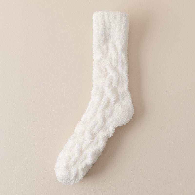 Winter Warm Fuzzy Coral Fleece Socks Women Men Velvet Thickened Home Sleepping Floor Socks - AMIR BAGS INDIA PRIVATE LIMITED
