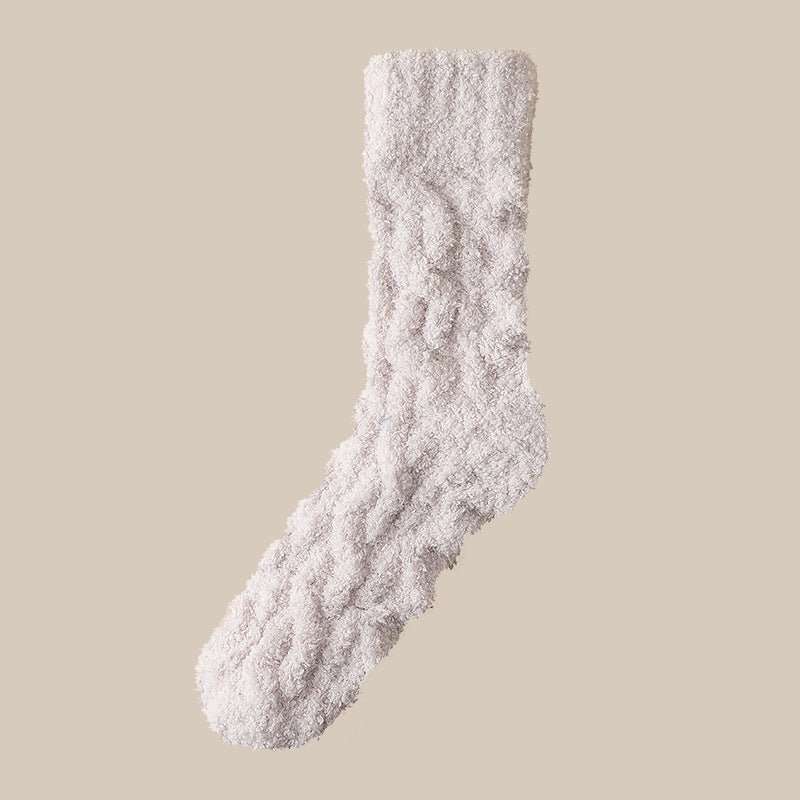 Winter Warm Fuzzy Coral Fleece Socks Women Men Velvet Thickened Home Sleepping Floor Socks - AMIR BAGS INDIA PRIVATE LIMITED