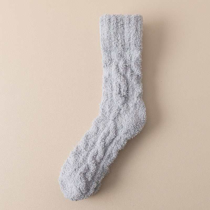 Winter Warm Fuzzy Coral Fleece Socks Women Men Velvet Thickened Home Sleepping Floor Socks - AMIR BAGS INDIA PRIVATE LIMITED