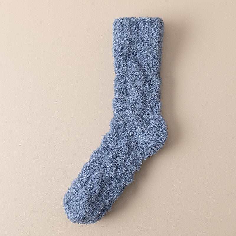 Winter Warm Fuzzy Coral Fleece Socks Women Men Velvet Thickened Home Sleepping Floor Socks - AMIR BAGS INDIA PRIVATE LIMITED