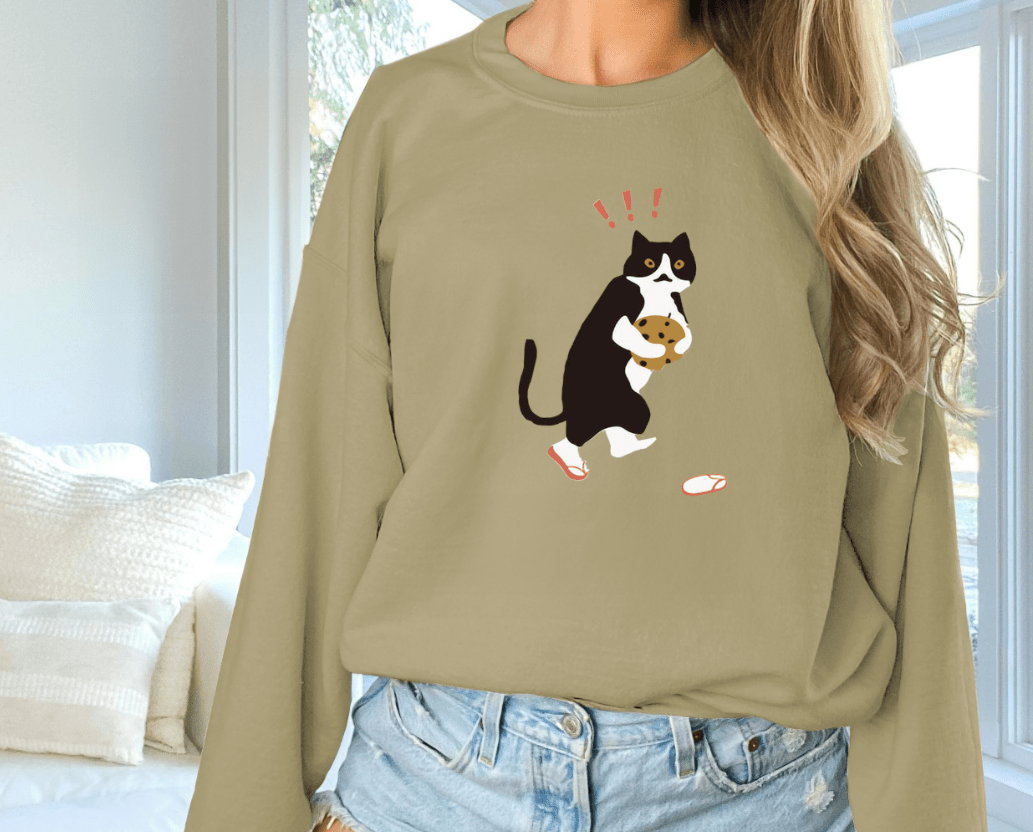 Women's Fashionable Solid Color Printed Long Sleeved Sweatshirt - AMIR BAGS INDIA PRIVATE LIMITED