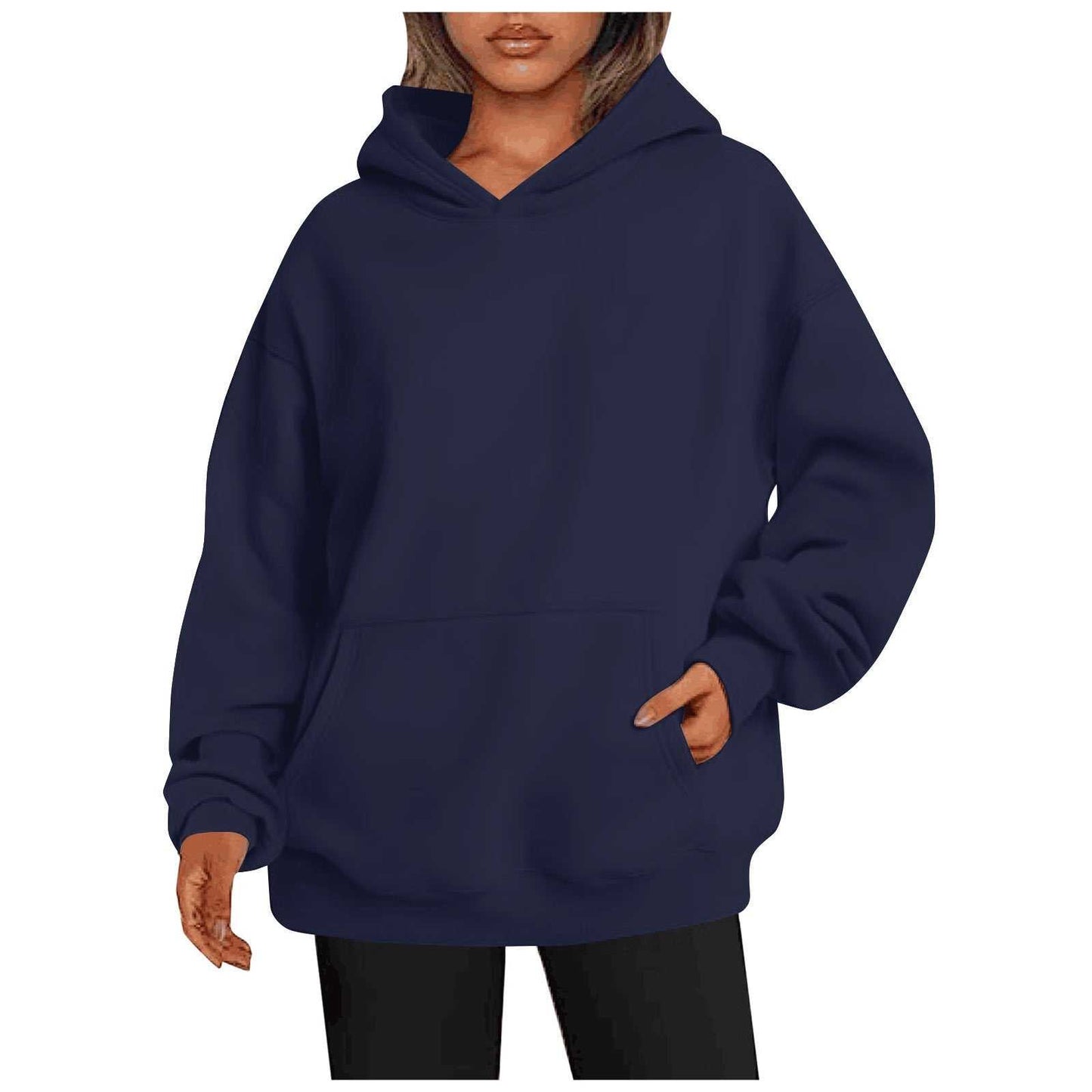 Women's Hoodies With Pockets Fashion Solid Sweatshirt Oversized Hooded Sweater Womens Clothing - AMIR BAGS INDIA PRIVATE LIMITED