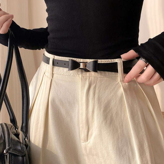 Women's Korean - style Bow Thin Belt All - matching - AMIR BAGS INDIA PRIVATE LIMITED