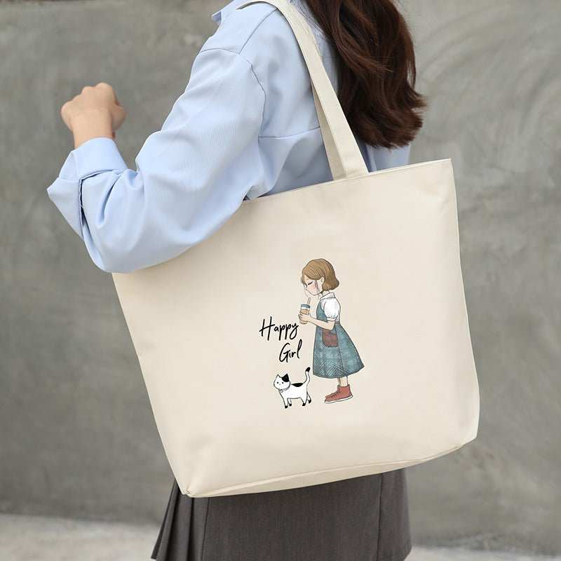 Women's Large Capacity Hand Carrying Canvas Bag - AMIR BAGS INDIA PRIVATE LIMITED