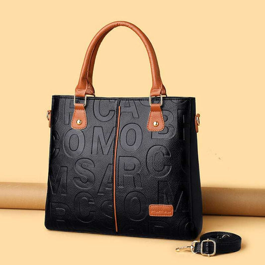 Women's Large Capacity Leather Printing Shoulder Bag - AMIR BAGS INDIA PRIVATE LIMITED