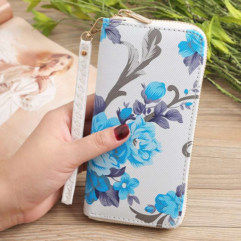 Women's Long Wallet Printed Single - pull Mobile Phone Bag Clutch - AMIR BAGS INDIA PRIVATE LIMITED