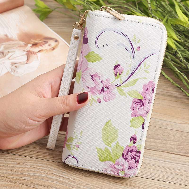 Women's Long Wallet Printed Single - pull Mobile Phone Bag Clutch - AMIR BAGS INDIA PRIVATE LIMITED