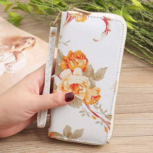 Women's Long Wallet Printed Single - pull Mobile Phone Bag Clutch - AMIR BAGS INDIA PRIVATE LIMITED