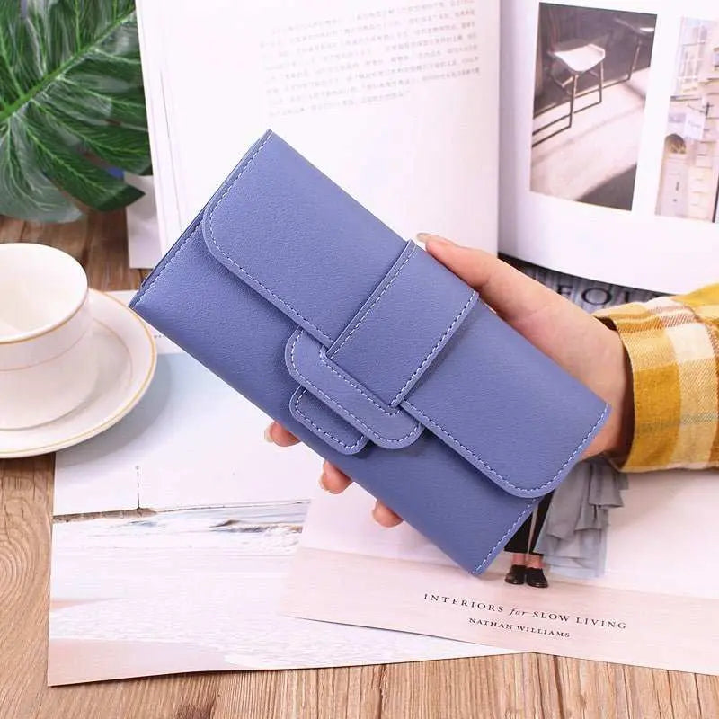 Women's Long Wallet Tri - fold Clutch Large Capacity - AMIR BAGS INDIA PRIVATE LIMITED