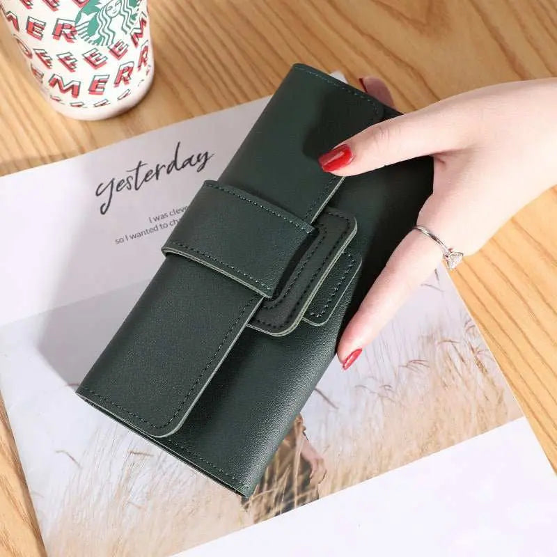 Women's Long Wallet Tri - fold Clutch Large Capacity - AMIR BAGS INDIA PRIVATE LIMITED
