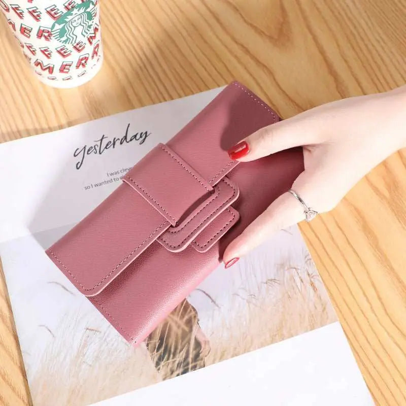 Women's Long Wallet Tri - fold Clutch Large Capacity - AMIR BAGS INDIA PRIVATE LIMITED