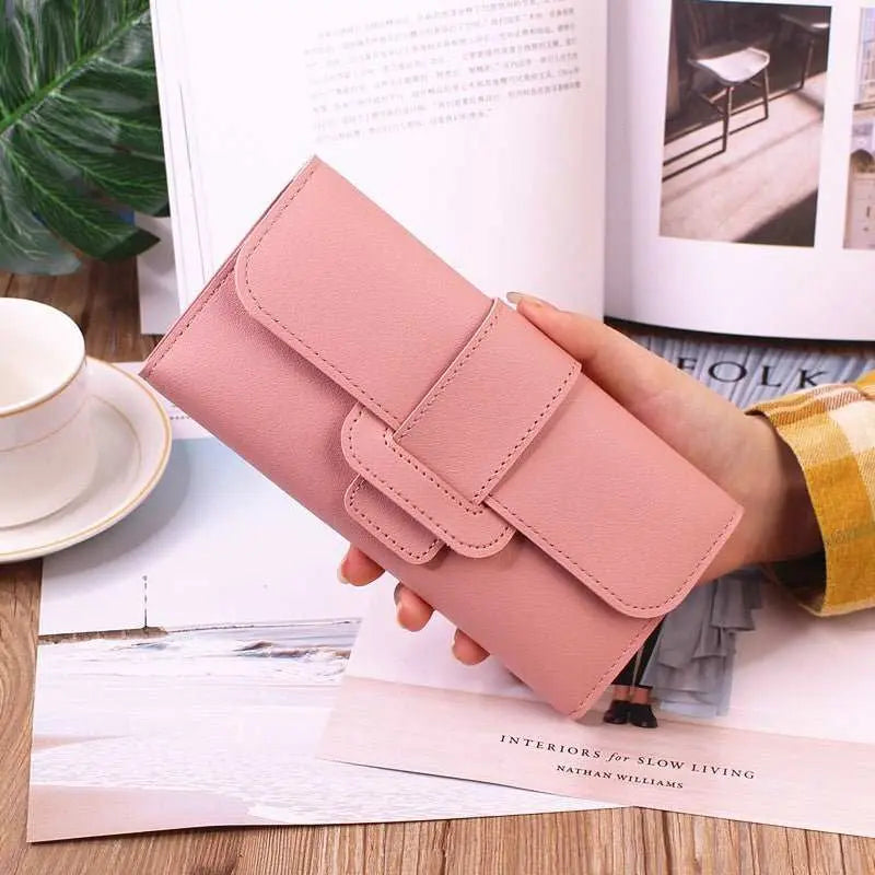 Women's Long Wallet Tri - fold Clutch Large Capacity - AMIR BAGS INDIA PRIVATE LIMITED