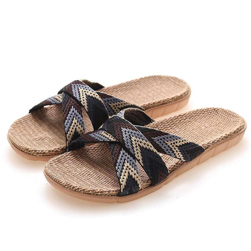 Women's Non - slip Thick - soled Linen Slippers - AMIR BAGS INDIA PRIVATE LIMITED