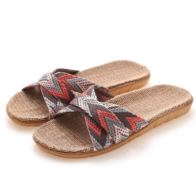 Women's Non - slip Thick - soled Linen Slippers - AMIR BAGS INDIA PRIVATE LIMITED