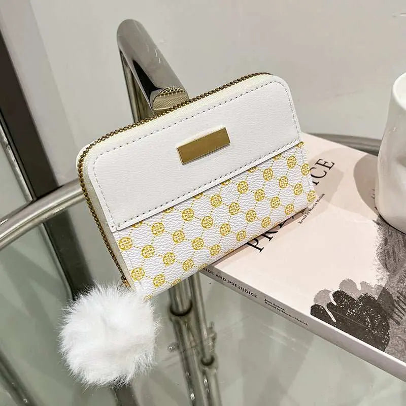 Women's Short Printing Color Contrast Korean Style Bag Wallet - AMIR BAGS INDIA PRIVATE LIMITED