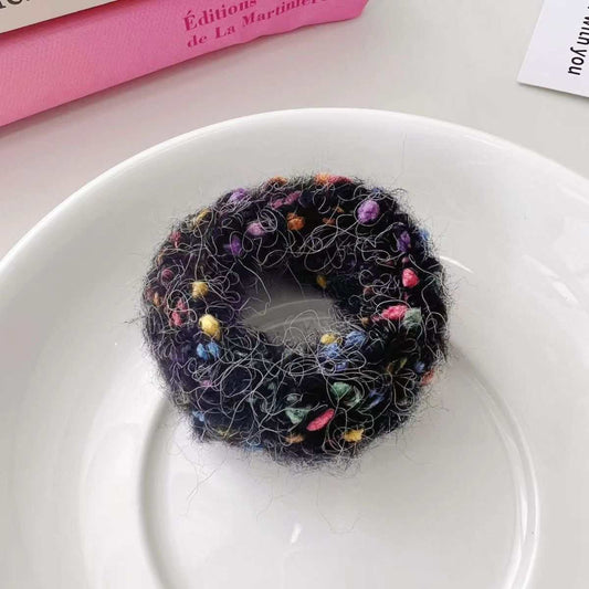 Women's Simple Plush Color Large Intestine Hair Ring - AMIR BAGS INDIA PRIVATE LIMITED