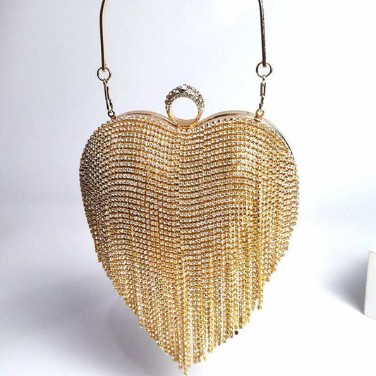 Women's Tassel Inlaid Diamond Handbag - AMIR BAGS INDIA PRIVATE LIMITED
