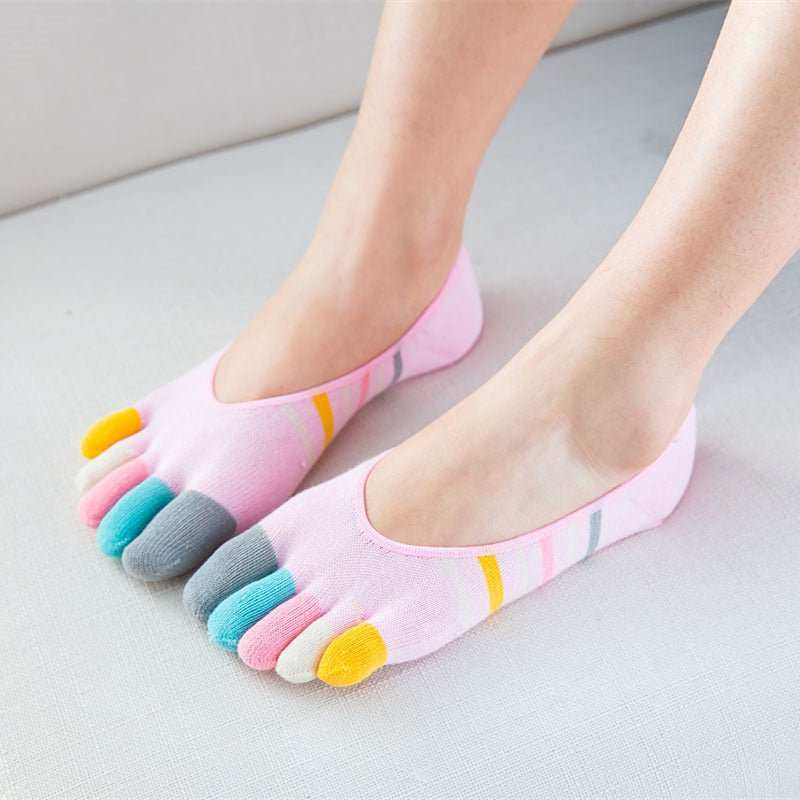 Women's Toe Socks Summer Cotton Invisible Toe Socks Toe Socks - AMIR BAGS INDIA PRIVATE LIMITED
