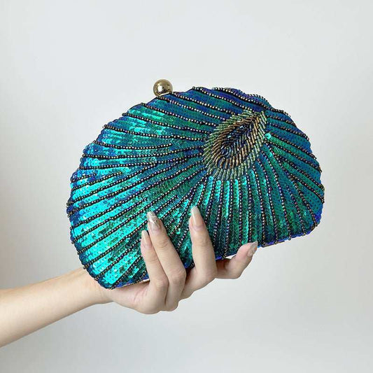 Women's Vintage Beaded One - shoulder Crossbody Chain Handbag - AMIR BAGS INDIA PRIVATE LIMITED