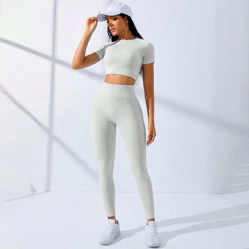 Yoga Clothes Suit Sports High Waist Workout Clothes - AMIR BAGS INDIA PRIVATE LIMITED