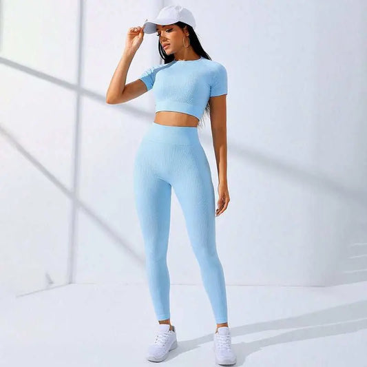 Yoga Clothes Suit Sports High Waist Workout Clothes - AMIR BAGS INDIA PRIVATE LIMITED